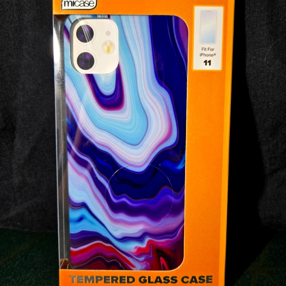 Color Swirl Iphone 11 Glass Tempered Case